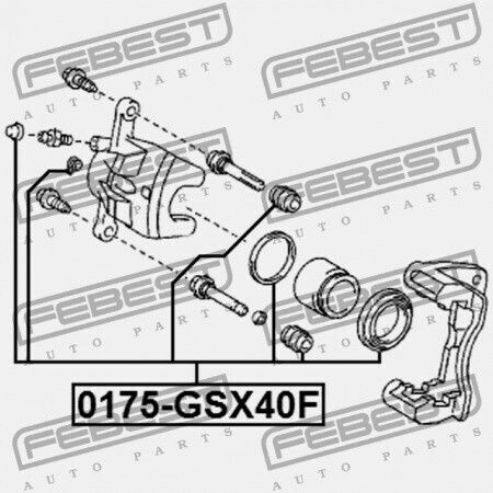 Комплект за ремонт на преден спирачен апарат Toyota Avalon Gsx40 2012.10 Gr 04478-06221