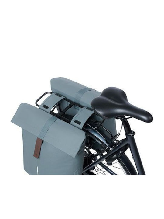 Basil Double Bicycle Rack Bag Blue
