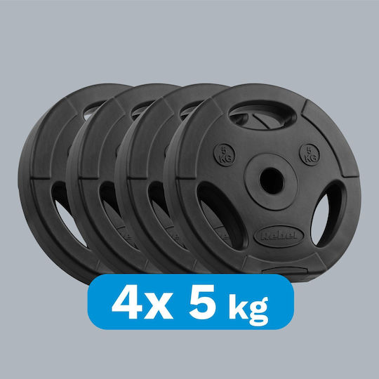 Scheibenset 4 x 5kg Ø31mm mit Griffen