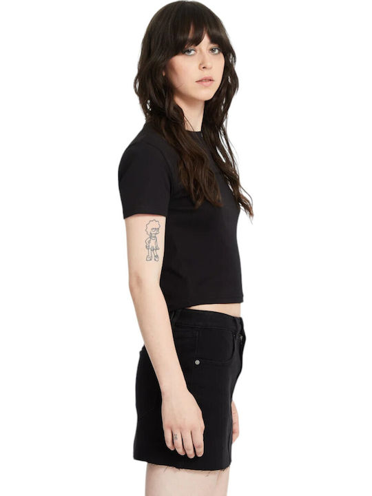 Stone Women's Crop Top Black