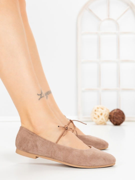 Pantofi Balerini Pentru Femei În Culoare Kaki