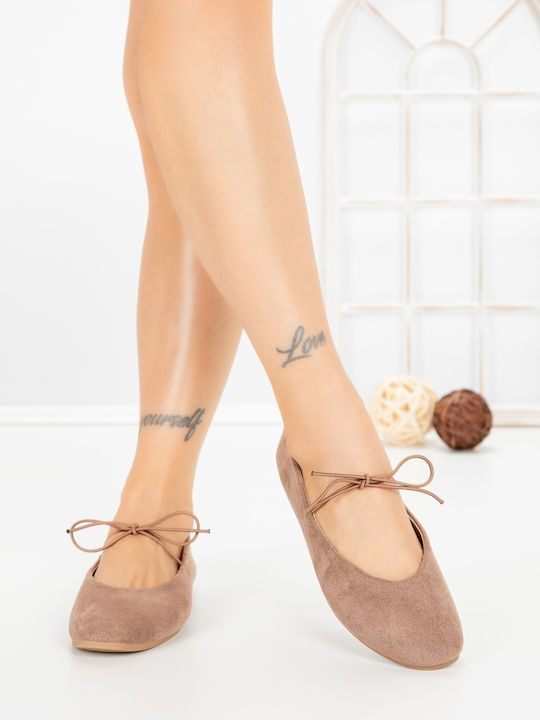 Pantofi Balerini Pentru Femei În Culoare Kaki