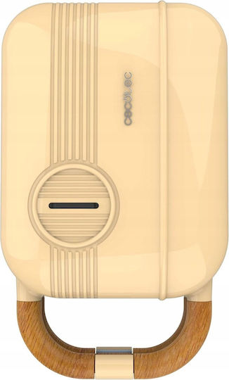 Cecotec Сандвич мейкър за 2 тоста 800W Жълт
