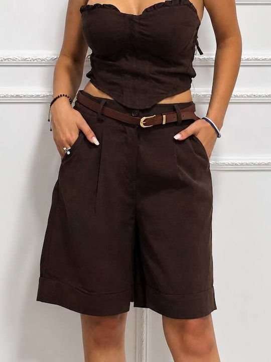 Damen Bermudas Braun