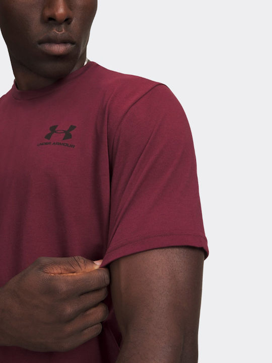 Left Chest Logo T-shirt Μπορντό