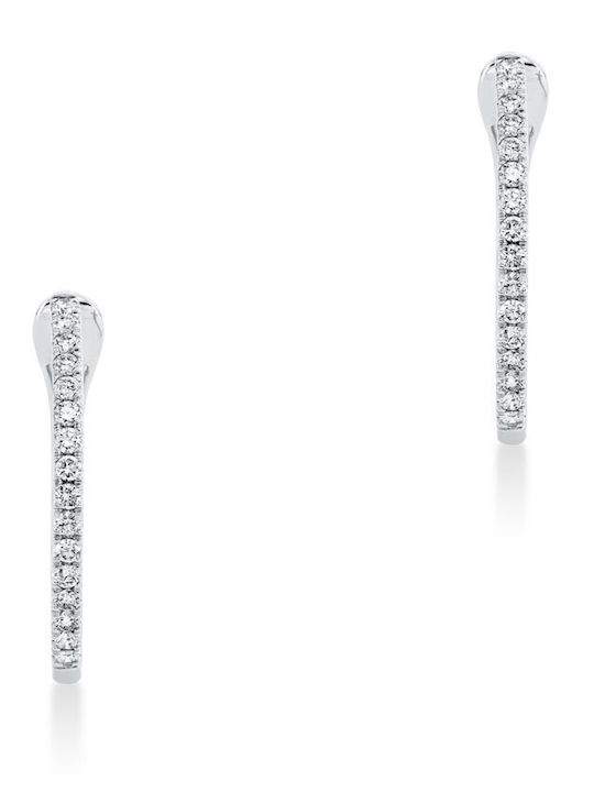 Diamond Group Ohrringe Ohrhänger aus Weißgold 18K mit Diamant