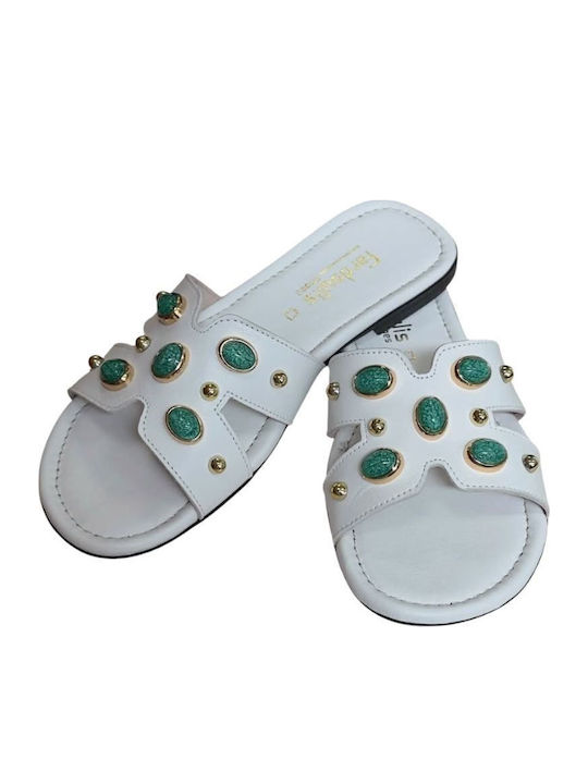 Leather Women's Anatomic Sandals White