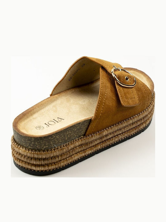 Women's Flat Sandals Flatforms Brown