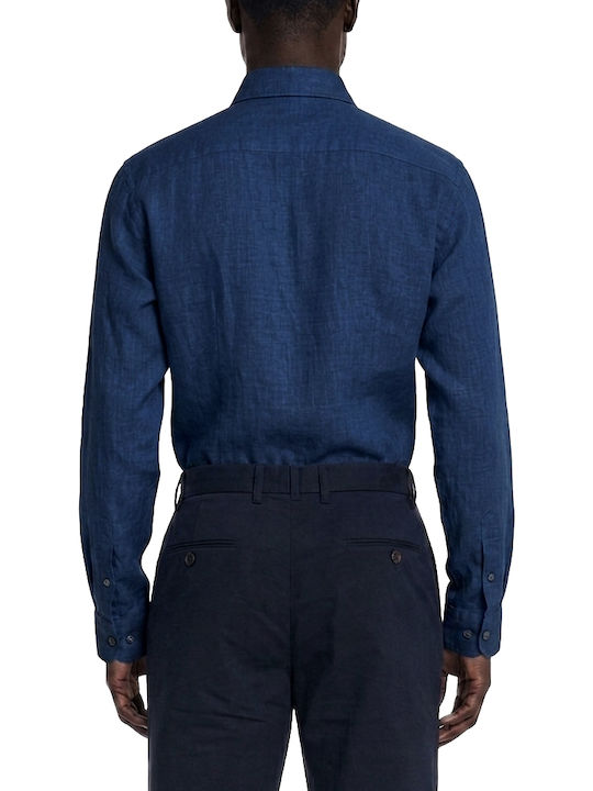 Warren Webber Linen Shirt Blue
