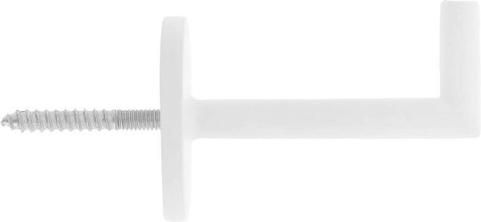 Tie-Back De Perete Din Metal Alb 2 Bucăți