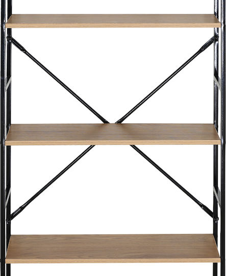 Етажерка Manlo Черна 58.6x23.5x144εκ.