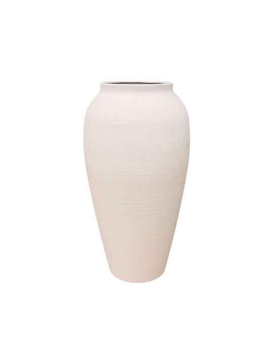 Decorative Metallic Beige Vase 12xH35cm