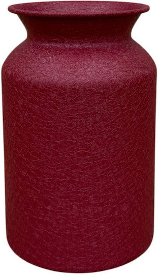 Metallic Red Vase 10.5xH19cm