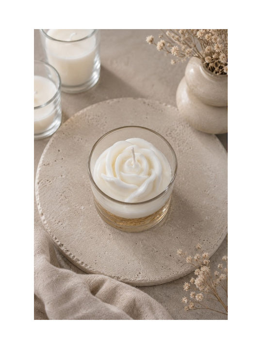 Gerakis Aromatic Soy Candle In Jar With Rose Perfume 8.2x5.8cm