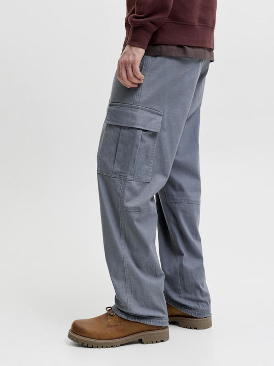 Men's Elastic Grey Cargo Trousers