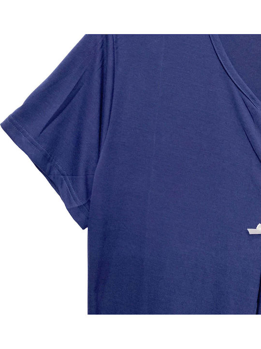 Ansin Summer Cotton Women's Blue Nightgown