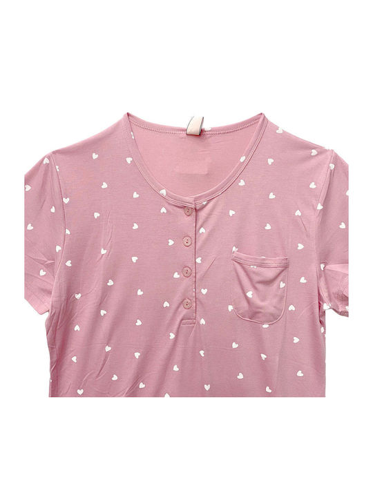 Ansin Summer Women's Nightgown Pink