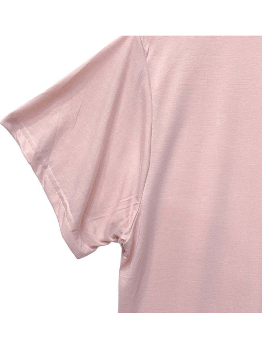 Ansin Summer Cotton Women's Nightgown Pink