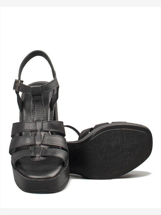 Sandale Elegante Damă Negre 843 Negru