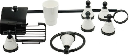 Set de accesorii pentru baie din sticlă