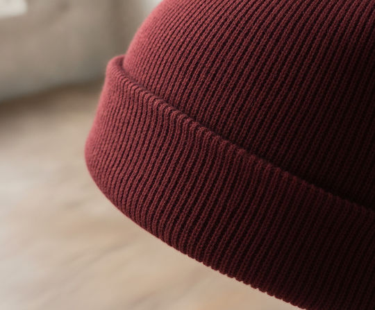Beanie Unisex Knitted Beanie in Red Colour