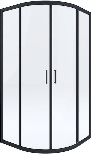 Deante Duschkabine Halbkreisförmig mit Schiebetür 90x90cm Deante Duschkabine Halbkreisförmig mit Schiebetür 90x90cm