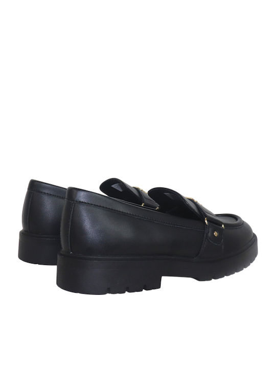Mocasini dama Loafers în Culoare Neagră