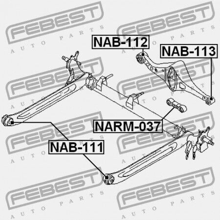 Rear Beam Bar Bearing Nissan Primera P12e 2002.01-2007.05 El 55130-av700