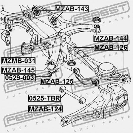Rear Beam Bearing Mazda CX-9 TB 2007-2012 EU TE71-28-80X