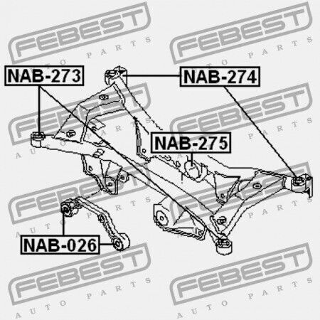 Kuzineto Hintere Stütze Nissan X-Trail T30 2004.03-2006.12 Ca 55400-8H700