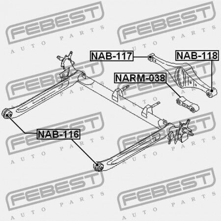Κουζινέτο Πίσω Δοκού Nissan Maxima Ca33 2000.01-2006.01 El 55501-2y610