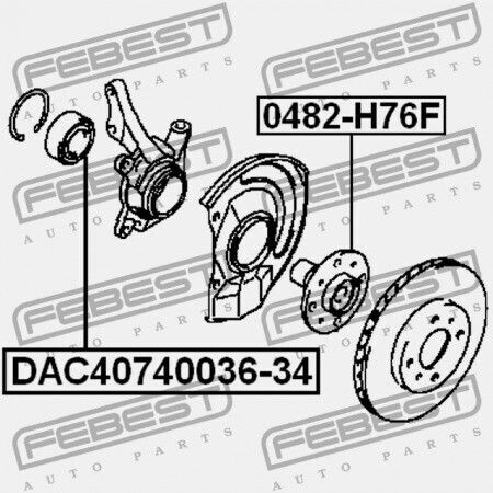 Колесни Лагери На Предна Главина Mitsubishi Lancer Mirage Cj-cp 1995.08-2000.08 Jpn Mb808442