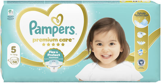 Pampers Tape Diapers Premium Care No. 5 for 11-16kg 58pcs