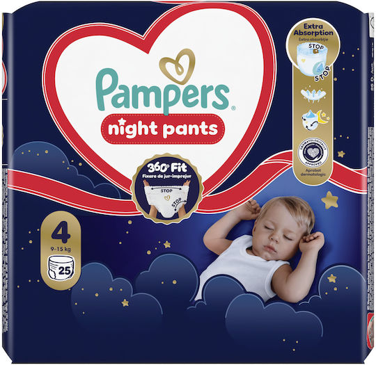 Pampers Diaper Pants Night Pants No. 4 for 9-15kg 25pcs