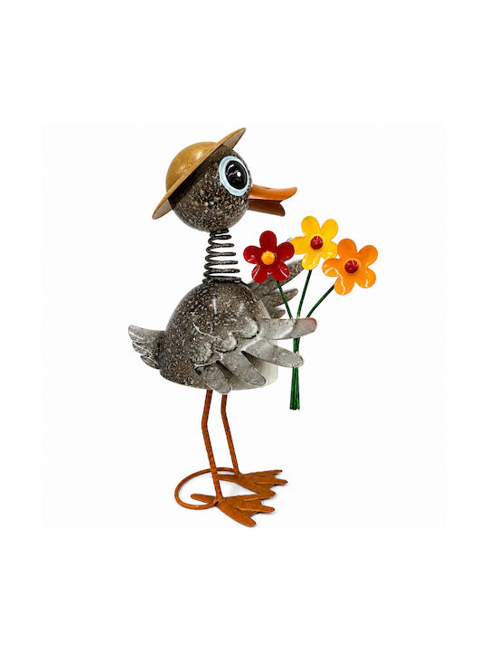 Decorative Duck Made of Metal 17.5x14.5x36cm