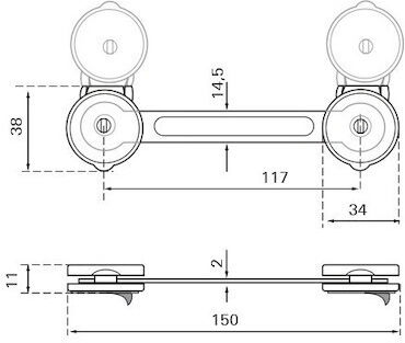 Thirard Cabinet & Drawer Lock Made of Plastic 5x16x1cm