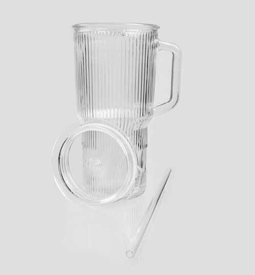 Homla Glas Brille mit Strohhalm 1000ml