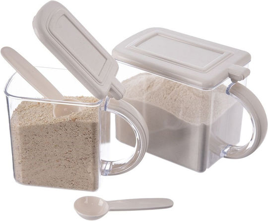 Orion Vază Pentru Zahăr / Cafea / Ceai Cu Capac Din Plastic Transparent 550ml