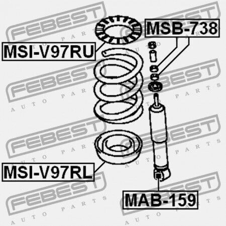 Febest Spring for Mitsubishi Pajero Volvo V90