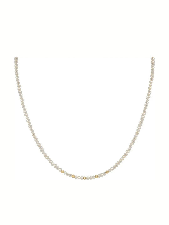 Kosmima24 Halskette aus Gold 14K mit Perlen Kosmima24 Halskette aus Gold 14K mit Perlen
