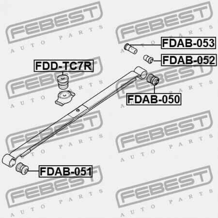 Rear Spring Bearing Ford Transit Connect Tc7 2002-2013 Eu 4367046