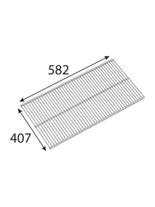 Rectangular Wardrobe Shelf Made of Metal White 58.2x40.7cm