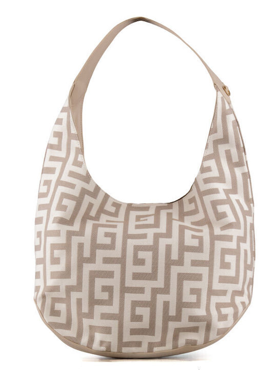 Damentasche Schulter Beige