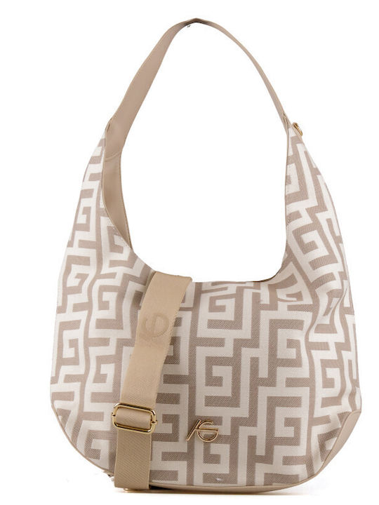 Damentasche Schulter Beige