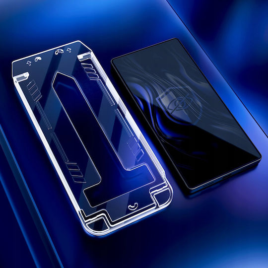 3mk Set 2 Anti-spy Tempered Glass Screen Protectors Galaxy S25 Applicator Transparent Black