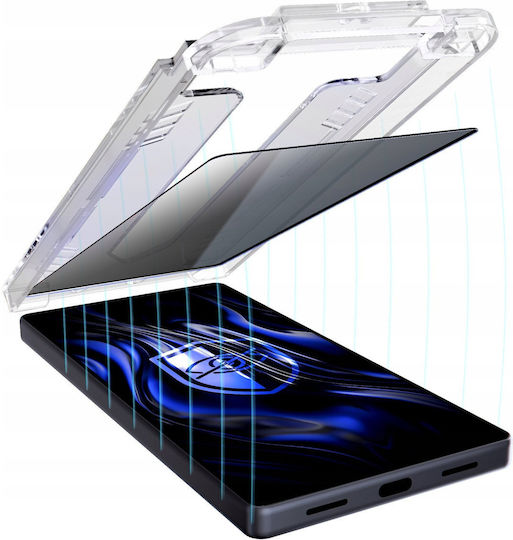 3mk Set 2 Anti-spy Tempered Glass Screen Protectors Galaxy S25 Applicator Transparent Black