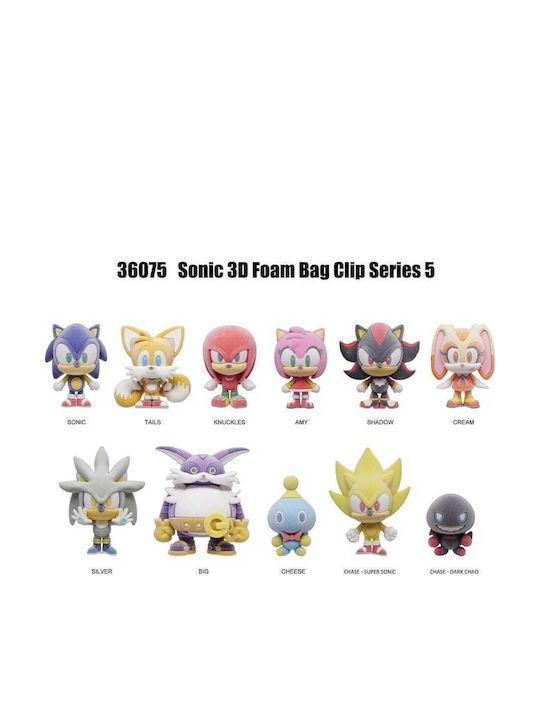 Sonic Hedgehog Pvc Bag Clips Flocking Series 5 Display 24