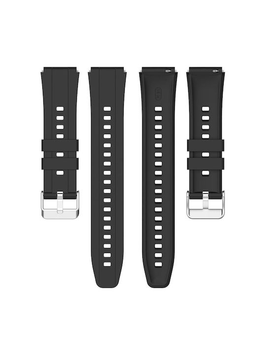 Techsuit Tragbare Bänder 18mm Huawei Watch GT4 41mm W1 Honor Watch S1 Garmin Venu 2s Vivoactive 4s Silikon Schwarz