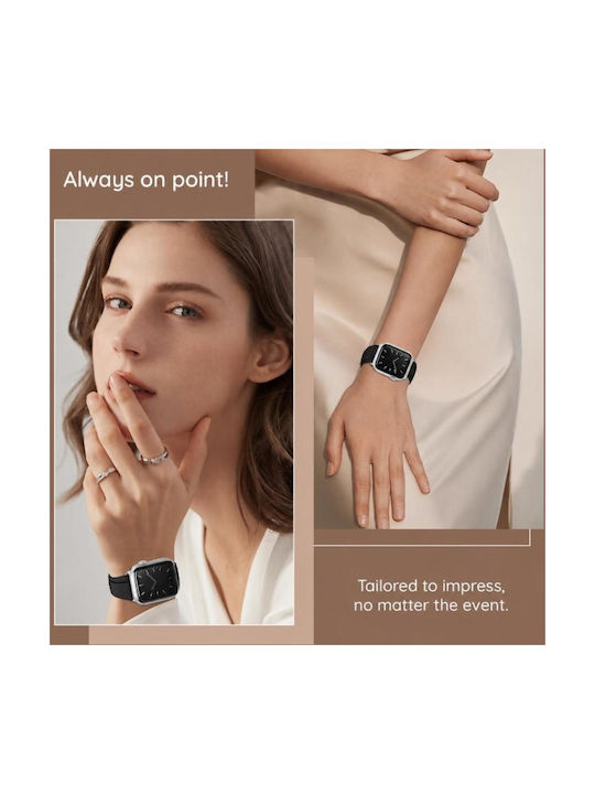 Techsuit Tragbare Bänder 18mm Huawei Watch GT4 41mm W1 Honor Watch S1 Garmin Venu 2s Vivoactive 4s Silikon Schwarz