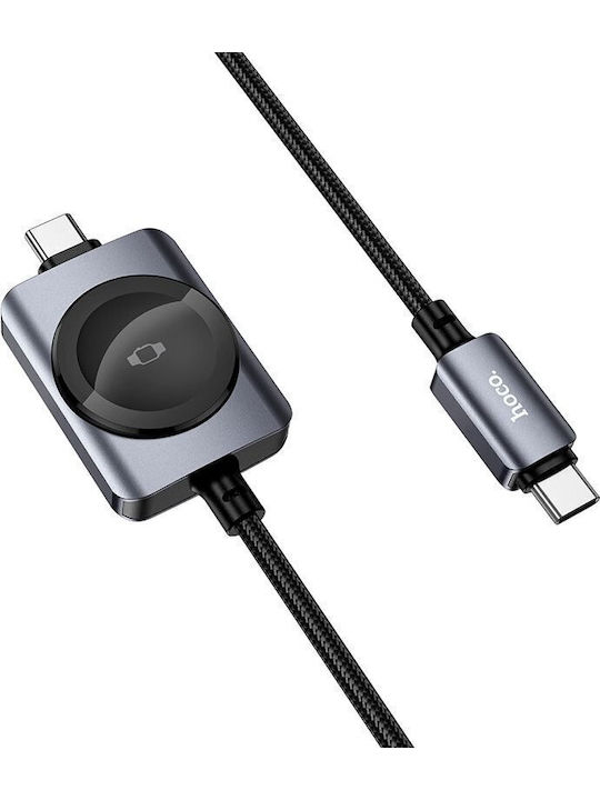 Hoco Usb C To Usb C Cable Pd100w Wireless Charging Apple Watch 1,2 M Cw66 Black